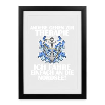 Nordsee - Gerahmtes Poster (27 × 37 cm) - Schwarz - Vorne