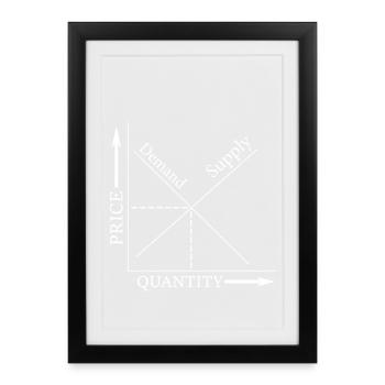 Économie des investisseurs capitalistes conservateurs - Affiche encadrée (27 × 37 cm) - noir - Devant