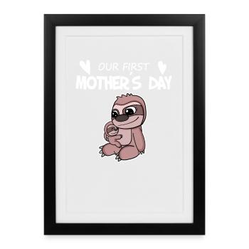 Mother's Day - First Mother's Day Gift - Framed poster (27 × 37 cm) - black - Front