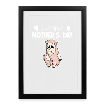 Mother's Day - First Mother's Day Gift - Framed poster (27 × 37 cm) - black - Front