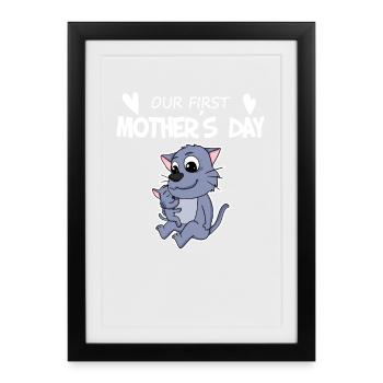 Mother's Day - First Mother's Day Gift - Framed poster (27 × 37 cm) - black - Front