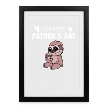 Father's Day - First Father's Day Gift - Framed poster (27 × 37 cm) - black - Front