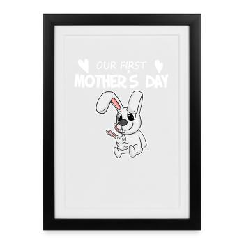 Mother's Day - First Mother's Day Gift - Framed poster (27 × 37 cm) - black - Front