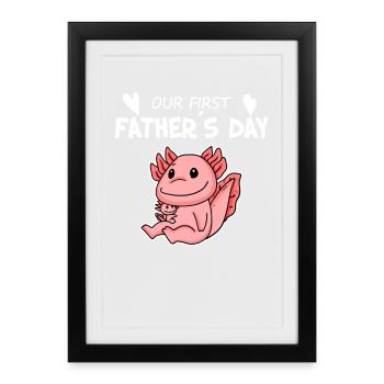 Father's Day - First Father's Day Gift - Framed poster (27 × 37 cm) - black - Front
