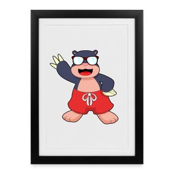 Mole Sunglasses - Framed poster (27 × 37 cm) - black - Front