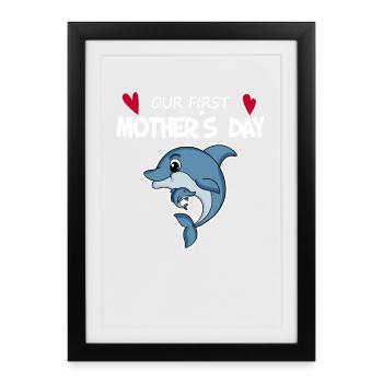 Mother's Day - First Mother's Day Gift - Framed poster (27 × 37 cm) - black - Front