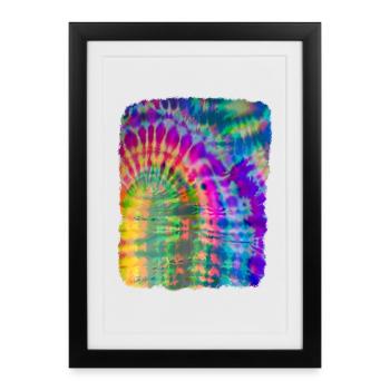 Tie Dye Batik - Affiche encadrée (27 × 37 cm) - noir - Devant