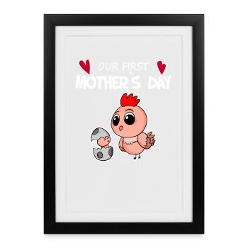 Mother's Day - First Mother's Day Gift - Framed poster (27 × 37 cm) - black - Front