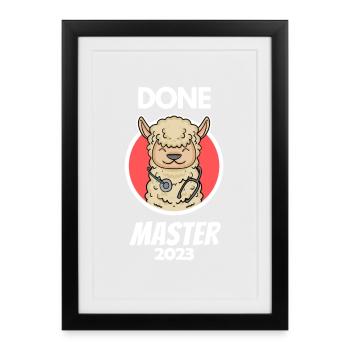 Master 2023 - Affiche encadrée (27 × 37 cm) - noir - Devant
