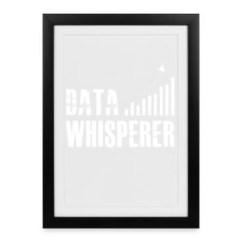 Data Whisperer Science Analyst Software Engineer - Framed poster (27 × 37 cm) - black - Front