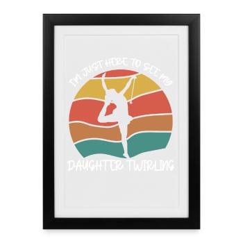 Bâton Twirling Staff Juggling Gymnastics with Staff - Framed poster (27 × 37 cm) - black - Front