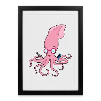 Calmar Coiffeur Ciseaux - Affiche encadrée (27 × 37 cm) - noir - Devant