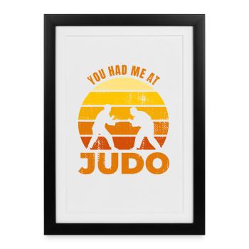 Le dicton du judoka - Affiche encadrée (27 × 37 cm) - noir - Devant