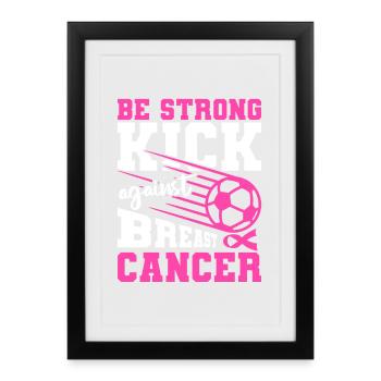 Cancer du sein Football - Affiche encadrée (27 × 37 cm) - noir - Devant