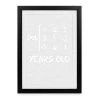 85th birthday 85 years matrix determinant - Framed poster (27 × 37 cm) - black - Front