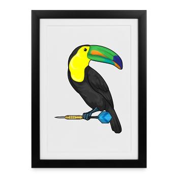 Toucan Dart Dart - Affiche encadrée (27 × 37 cm) - noir - Devant