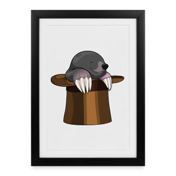 Mole Cylinder - Framed poster (27 × 37 cm) - black - Front