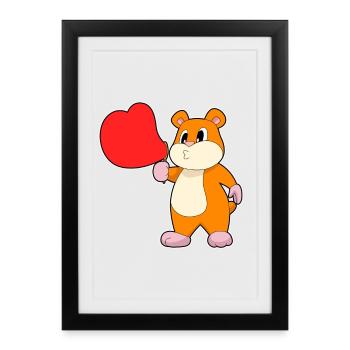 Bulles de savon pour hamster - Affiche encadrée (27 × 37 cm) - noir - Devant