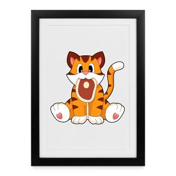 Viande de tigre - Affiche encadrée (27 × 37 cm) - noir - Devant