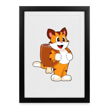École de sac à dos Tiger Student - Affiche encadrée (27 × 37 cm) - noir - Devant