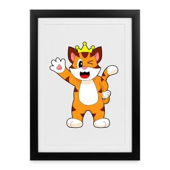 Couronne de Tigre - Affiche encadrée (27 × 37 cm) - noir - Devant