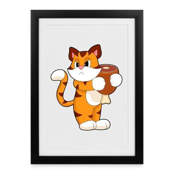 Viande de tigre - Affiche encadrée (27 × 37 cm) - noir - Devant