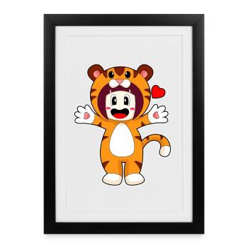 Tiger Girl Costume - Framed poster (27 × 37 cm) - black - Front