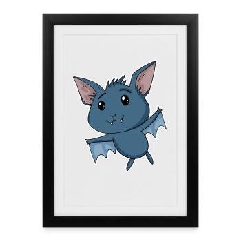 Bat - Framed poster (27 × 37 cm) - black - Front