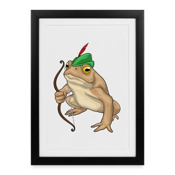 Arc de grenouille Archer - Affiche encadrée (27 × 37 cm) - noir - Devant