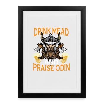 Beer Vikings - Framed poster (27 × 37 cm) - black - Front