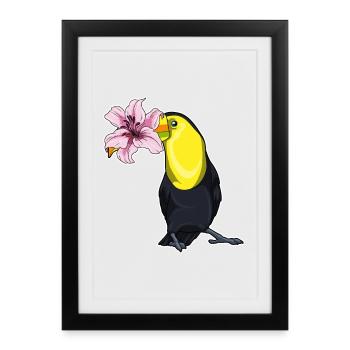 Lys toucan - Affiche encadrée (27 × 37 cm) - noir - Devant