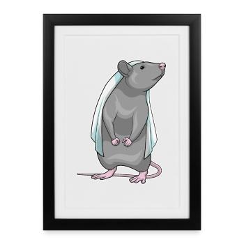 Rat Bridal Veil Wedding - Framed poster (27 × 37 cm) - black - Front