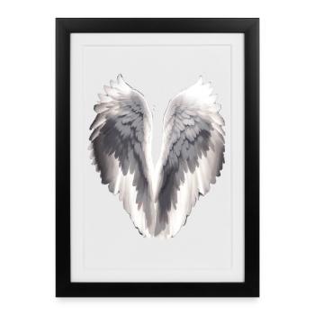 Ailes d’ange - Affiche encadrée (27 × 37 cm) - noir - Devant