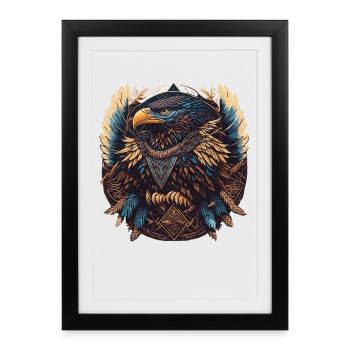 Attrape-rêves d’aigle - Affiche encadrée (27 × 37 cm) - noir - Devant