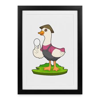 Ferme d’œufs de Duck Farmer - Affiche encadrée (27 × 37 cm) - noir - Devant