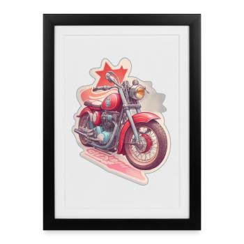 Conception de motos - Affiche encadrée (27 × 37 cm) - noir - Devant