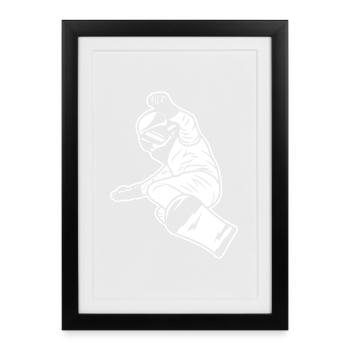 Snowboard Boy - Framed poster (27 × 37 cm) - black - Front