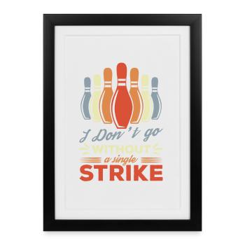 Dire joueur de quilles - Affiche encadrée (27 × 37 cm) - noir - Devant