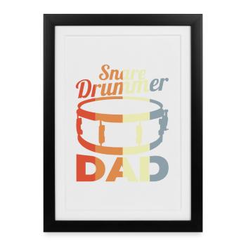 Drummer Dad - Framed poster (27 × 37 cm) - black - Front