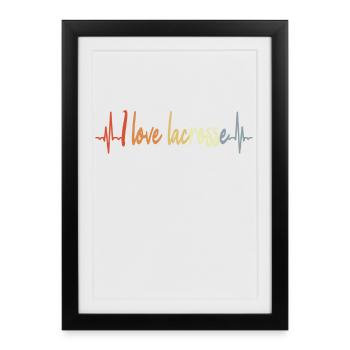 Lacrosse ECG Heartline - Framed poster (27 × 37 cm) - black - Front