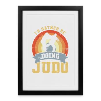 Vintage Judo Saying - Framed poster (27 × 37 cm) - black - Front