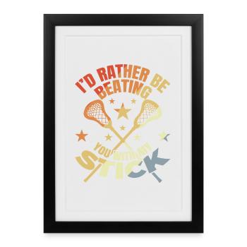 Funny lacrosse joke - Framed poster (27 × 37 cm) - black - Front