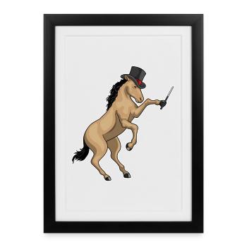 Horse Wizard Wand - Framed poster (27 × 37 cm) - black - Front