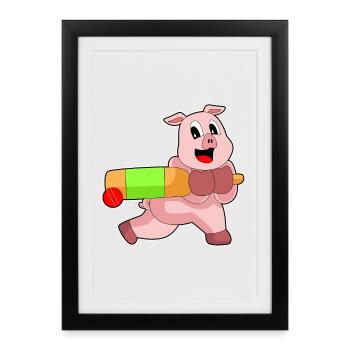 Pig Cricket Cricket Bats - Framed poster (27 × 37 cm) - black - Front