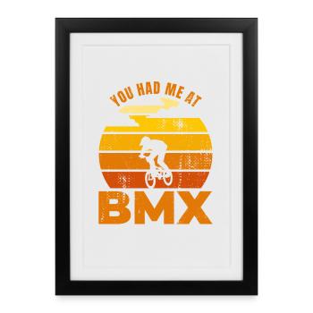 BMX Cyclist Quote - Framed poster (27 × 37 cm) - black - Front