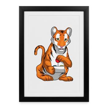 Contrôleur Tiger Gamer - Affiche encadrée (27 × 37 cm) - noir - Devant