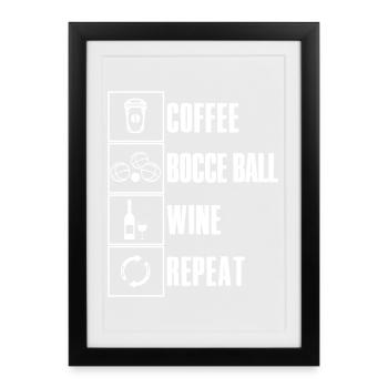 Bocce Saying Bocce Ball with Jack Bocci Game Bocce - Framed poster (27 × 37 cm) - black - Front