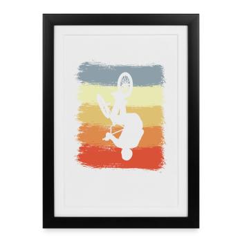 Vintage BMX - Affiche encadrée (27 × 37 cm) - noir - Devant