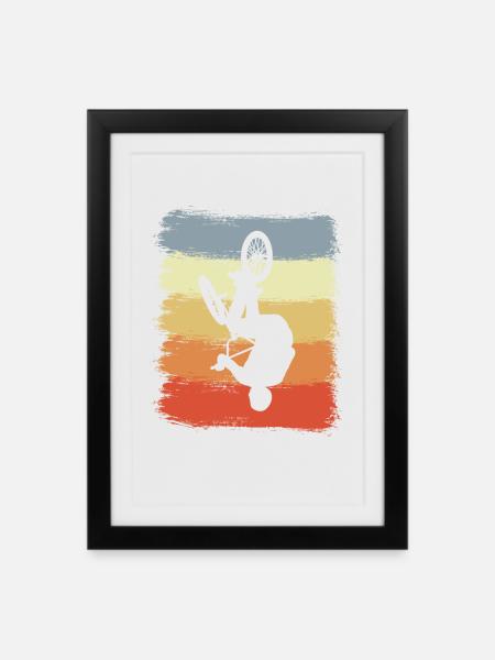 Vintage BMX - Framed poster (27 × 37 cm) - black