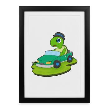 Turtle Car - Framed poster (27 × 37 cm) - black - Front